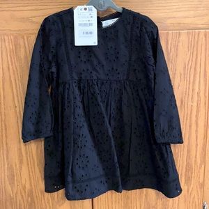 Zara Black Eyelet Drss